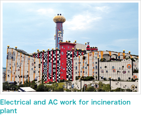 Electrical and AC work for incineration plant